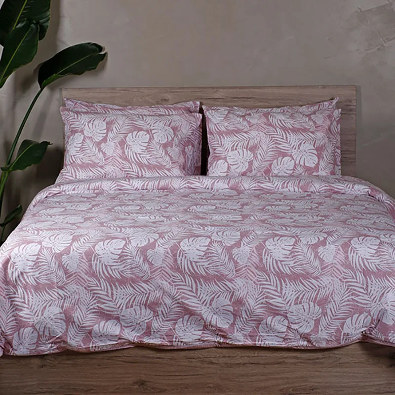Σεντόνια Μονά (Σετ) 105X205+30 Sunshine Cotton Feelings 2038 Ροζ Με Λάστιχο (105x205+30)