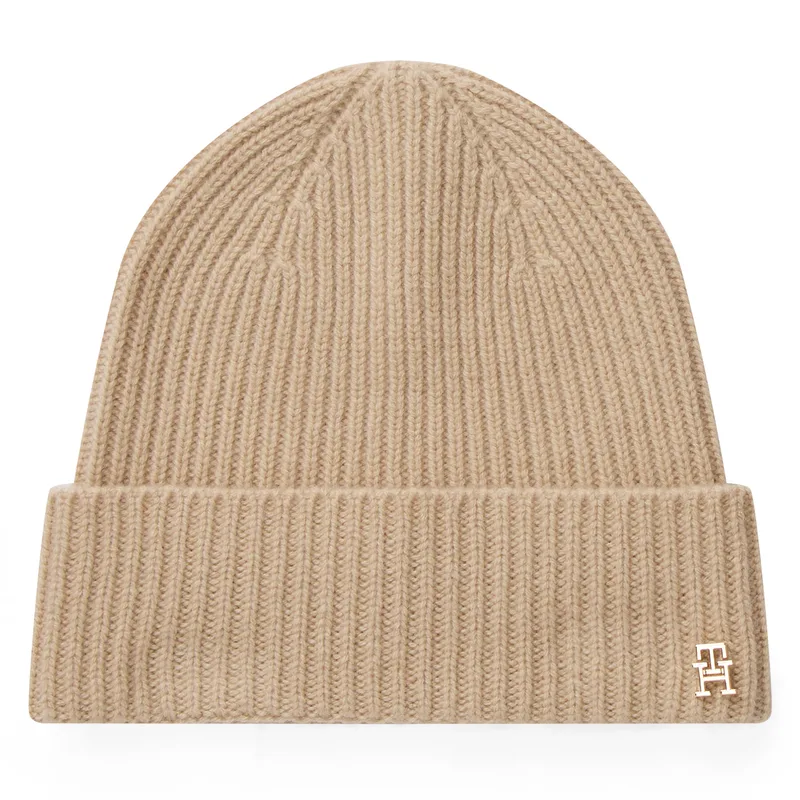 Σκούφος Tommy Hilfiger Th Cashmere AW0AW17772 Μπεζ