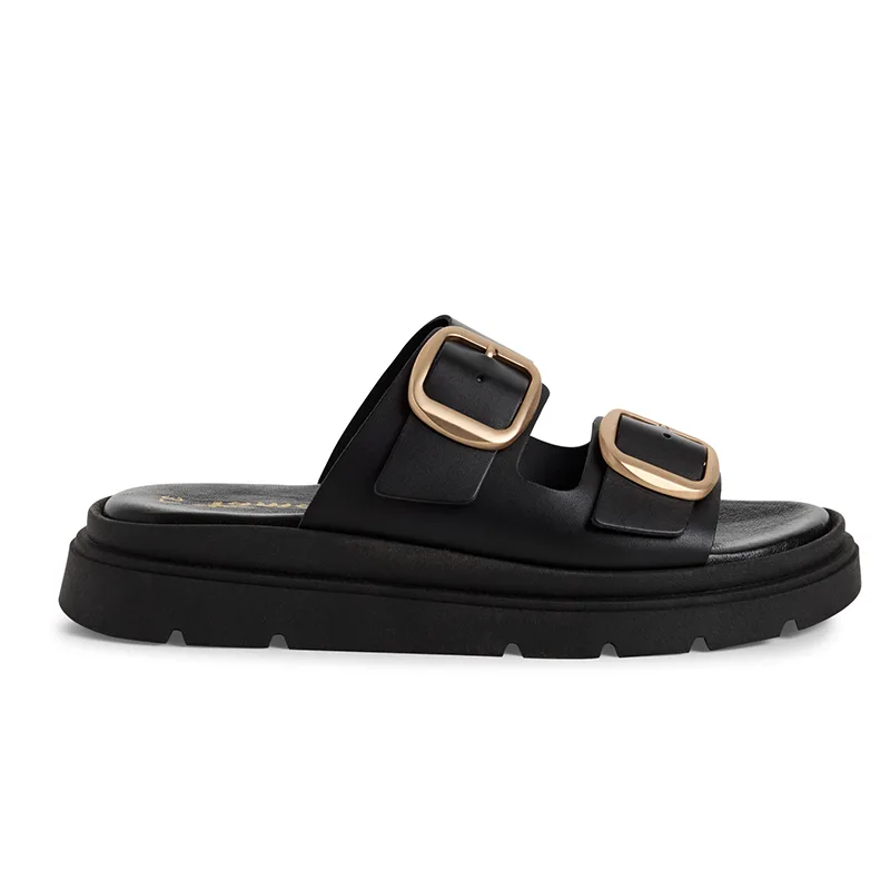 TAMARIS ΓΥΝΑΙΚΕΙΟ ΣΑΝΔΑΛΙ 1-27239-42 003 BLACK LEATHER
