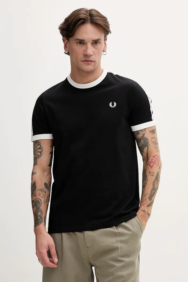 Fred Perry Βαμβακερό μπλουζάκι Fred Perry Taped Ringer