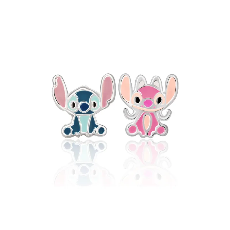 DISNEY Σκουλαρίκια Από Ασήμι Με τον Stitch ES00088SL