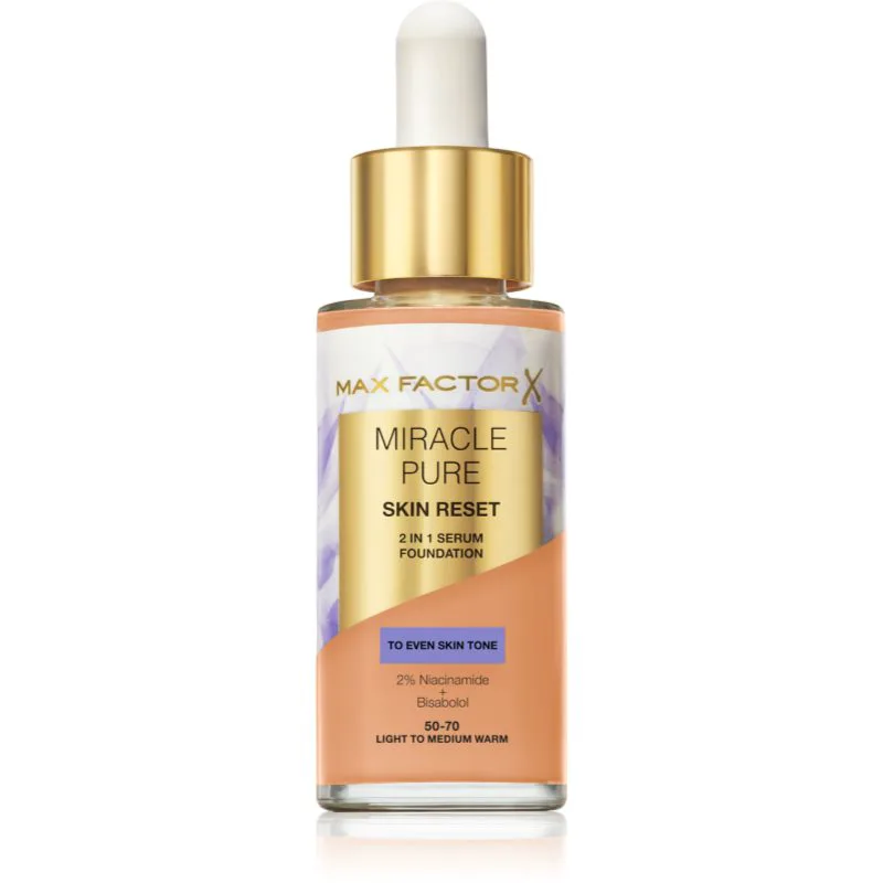 Max Factor Miracle Pure Skin Reset Foundation σε μορφή serum απόχρωση 50-70 Light to Medium Warm 30 ml