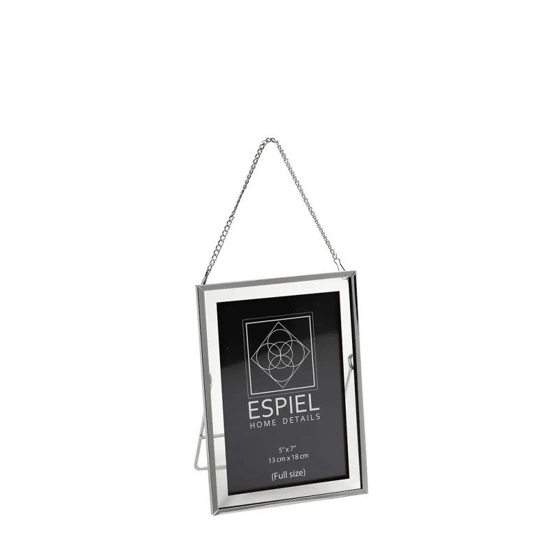 Κορνίζα Μεταλλική Ασημί ESPIEL 13x18εκ. FAM718 (Υλικό: Μεταλλικό, Χρώμα: Ασημί ) - ESPIEL - FAM718