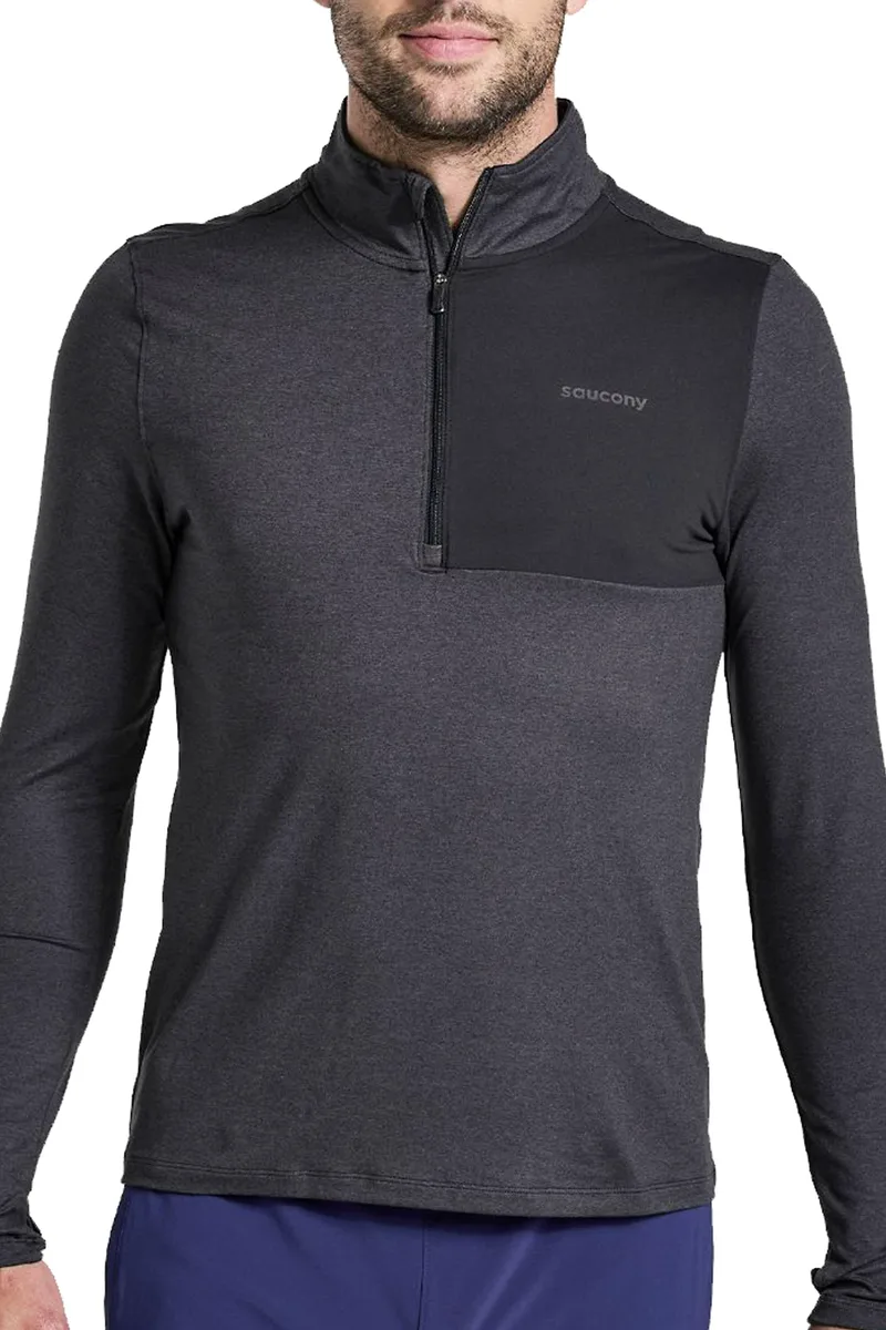 Μπλούζα Μακρυμάνικη Saucony Sunday 1/4 Zip SAM800301-BKH Ανδρικό