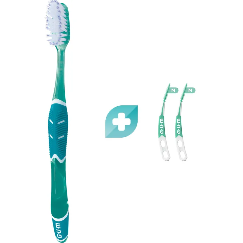 Gum Promo Sunstar Pro Medium Soft Πετρόλ 1 Τεμάχιο, Κωδ 525 & Δώρο Soft Picks Medium 2 Τεμάχια