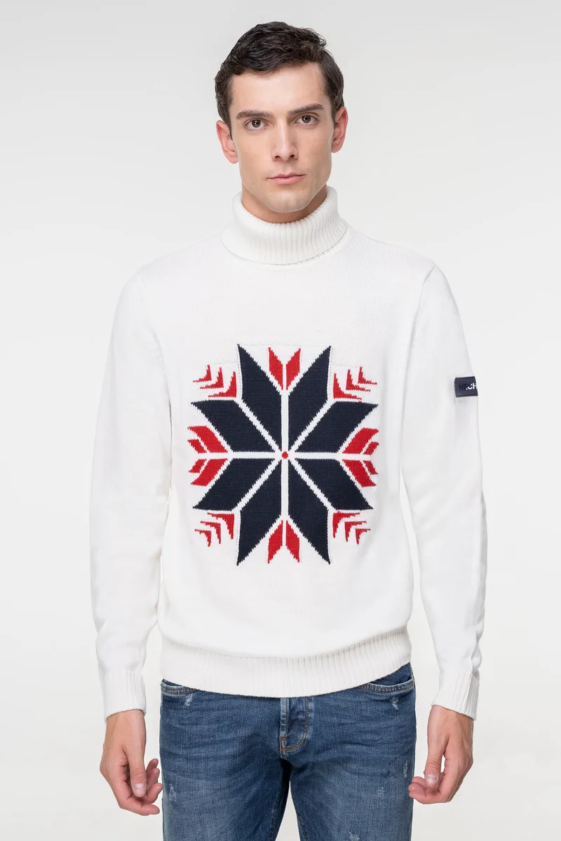 Daniel Hechter Sweater της σειράς Rollneck - 65023 132812 60 White