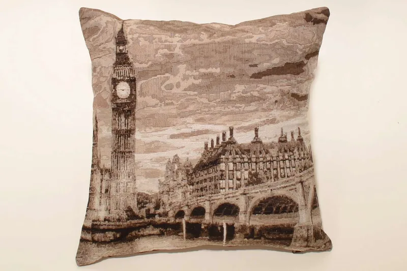 Μαξιλάρι Διακόσμησης Silk Fashion Big Ben Brown 45x45