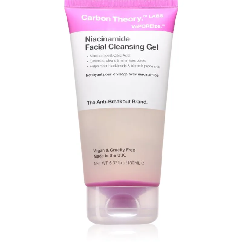 Carbon Theory Vaporeize Niacinamide Cleansing Gel τζελ για βαθύ καθαρισμό με νιασιναμίδη 150 ml