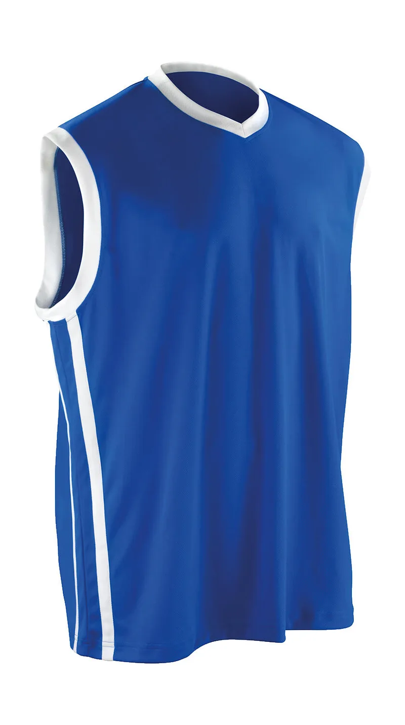 Αθλητική Μπλούζα Basketball S278M Spiro Quick Dry Royal/White