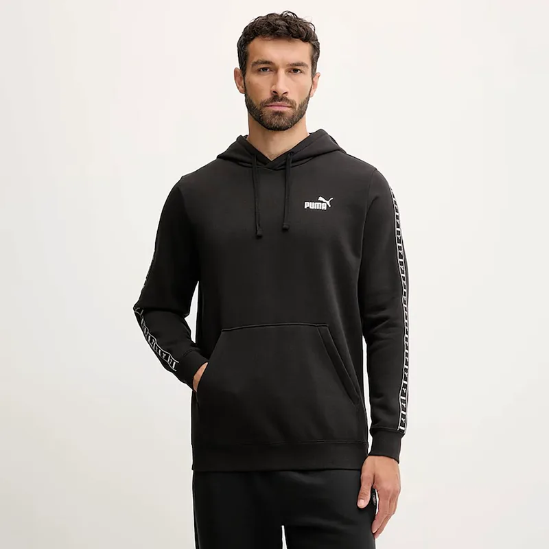 PUMA ESSENTIALS TAPE HOODIE ΜΑΥΡΟ