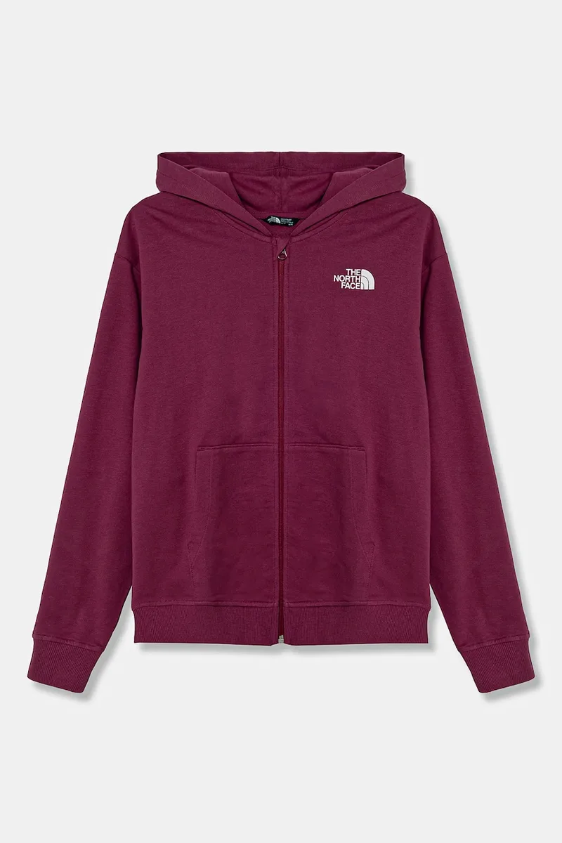 Παιδική βαμβακερή μπλούζα The North Face FZ OVERSIZE LIGHT HOODIE