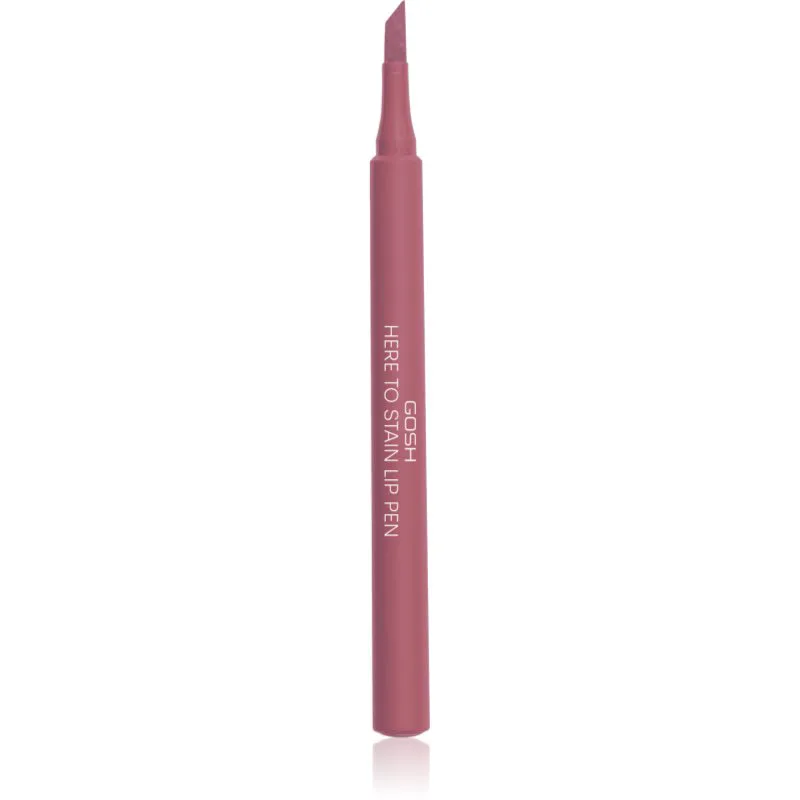 GOSH COPENHAGEN Here To Stain Lip Pen μαρκαδόρος για τα χείλη για μακρόχρονη επίδραση απόχρωση 010 Berry Stain 1 ml