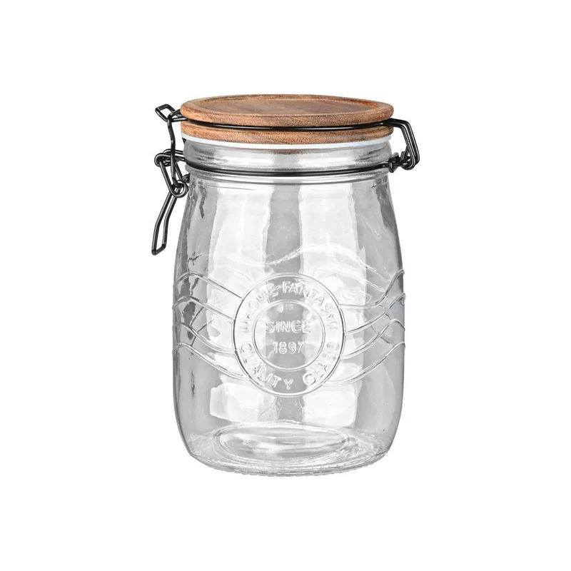 Estia Δοχείο Αποθήκευσης Allure Γυάλινο 1000Ml Με Κλιπ Καπάκι