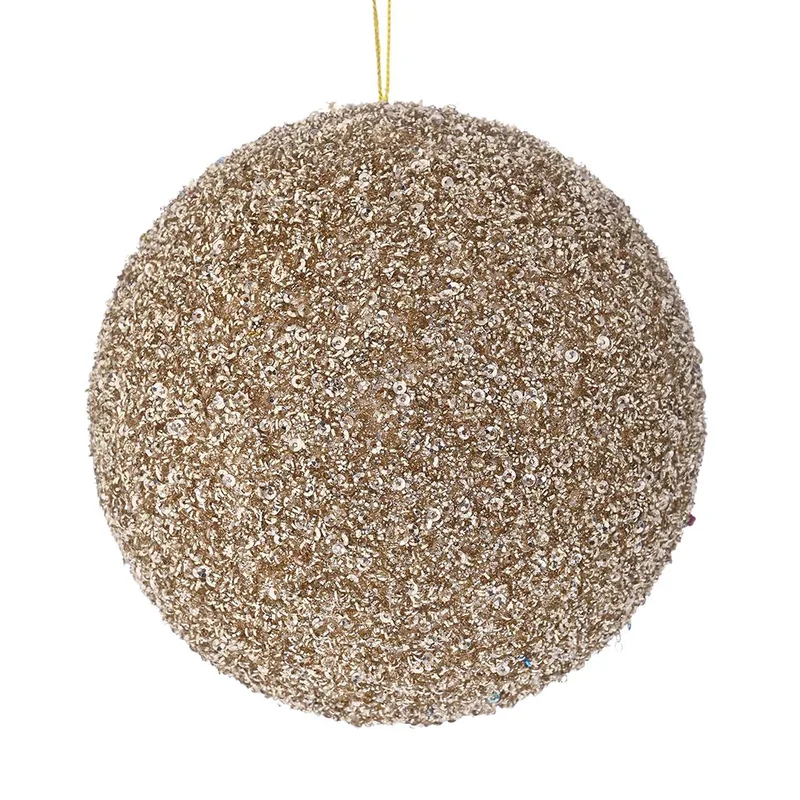 Χριστουγεννιάτικη Μπάλα Polyfoam Σαμπανί Glitter 10εκ. iliadis 83508 (Σετ 6 Τεμάχια) (Χρώμα: Σαμπανί, Υλικό: Polyfoam) - Iliadis - il_83508