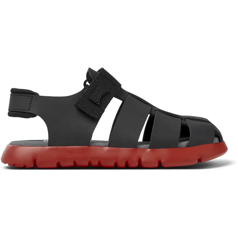 CAMPER Oruga - Πέδιλα Για Κορίτσια - Μαύρο, Μέγεθος 33, Smooth leather/Cotton fabric