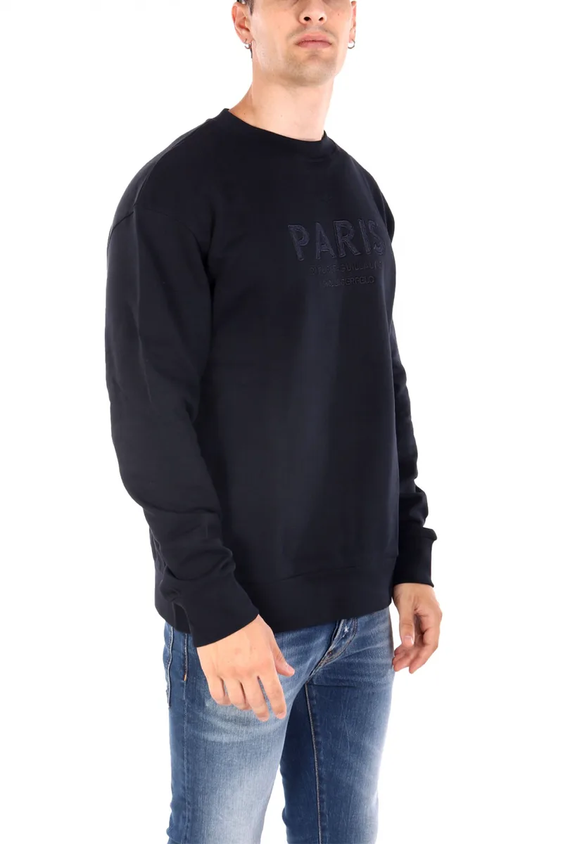 KARL LAGERFELD ΦΟΥΤΕΡ CREWNECK LOGO ΜΑΥΡΟ