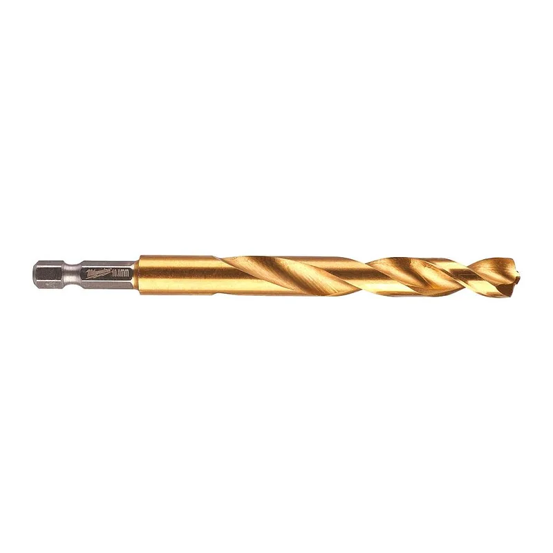 Τρυπάνι Αέρος Τιτανίου 1/4" Φ10mm MILWAUKEE HSS-G TIN RED HEX