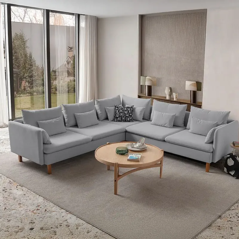 Γωνιακός Καναπές Flexy L - Grey 752Est1329 (285x285x75x100)