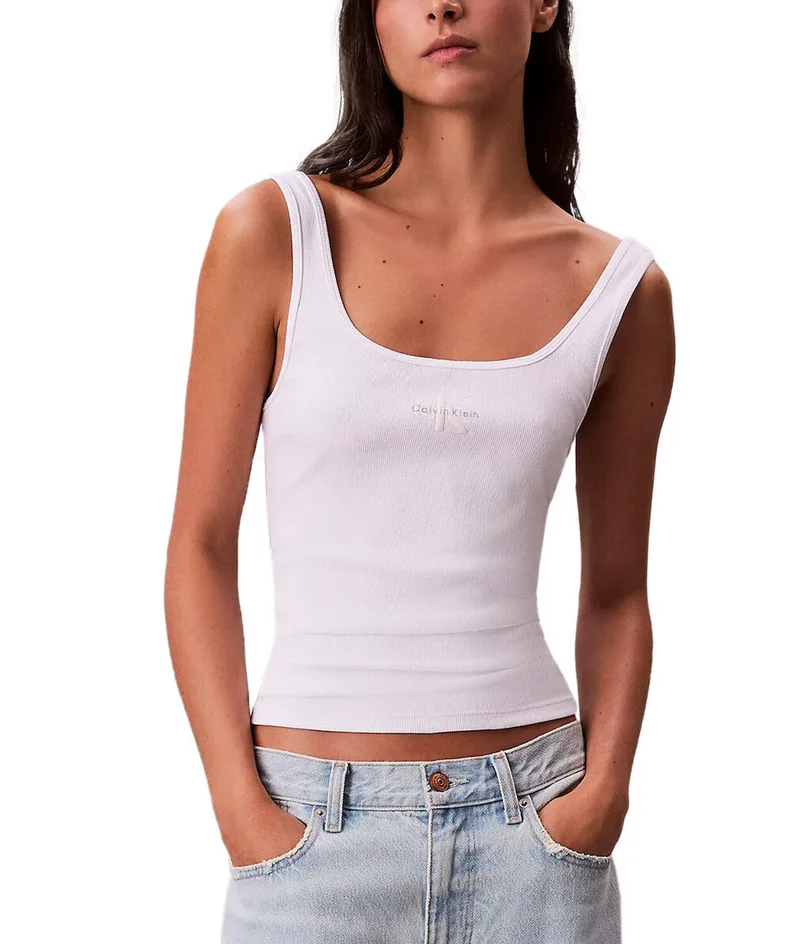 Γυναικείο Tank Top Λευκό Calvin Klein LV047A804G-YAA