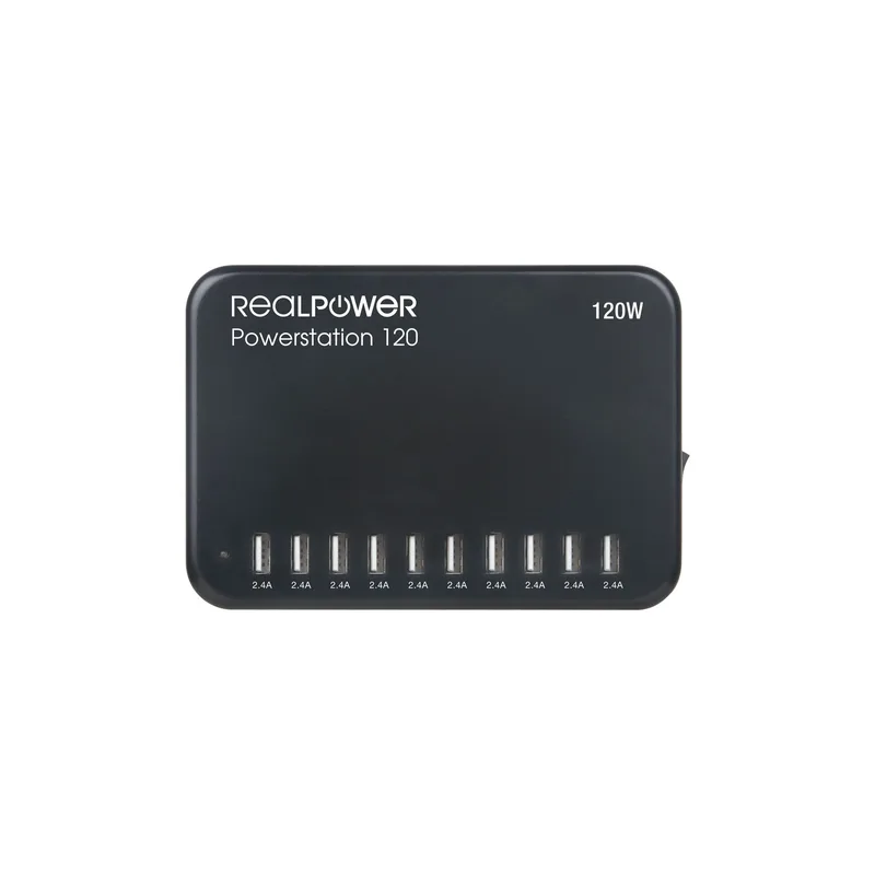 RealPower Ladestation Power Station 120 120W 10xUSB-A