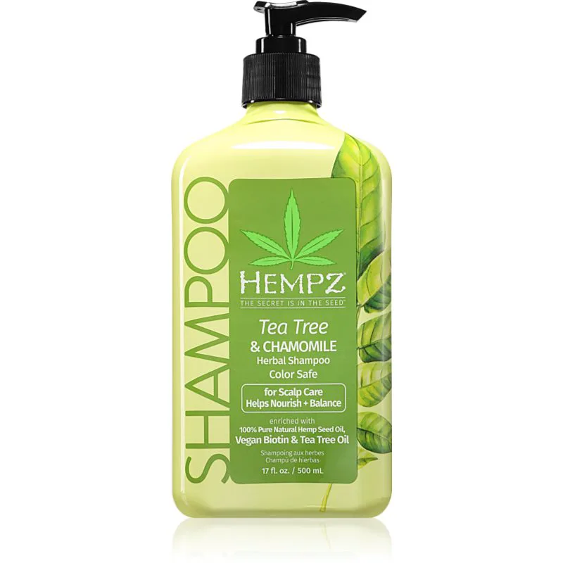 HEMPZ Tea Tree & Chamomile ελαφρύ ενυδατικό σαμπουάν για τα μαλλιά 500 ml