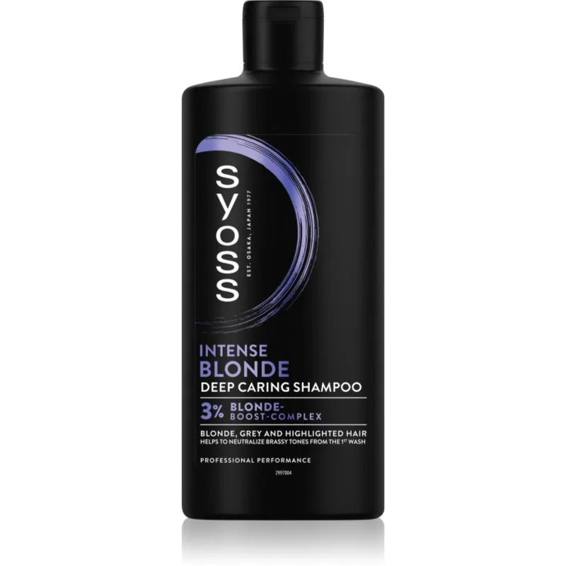 Syoss Intense Blonde Βιολέ σαμπουάν για ξανθά και γκρίζα μαλλιά 440 ml