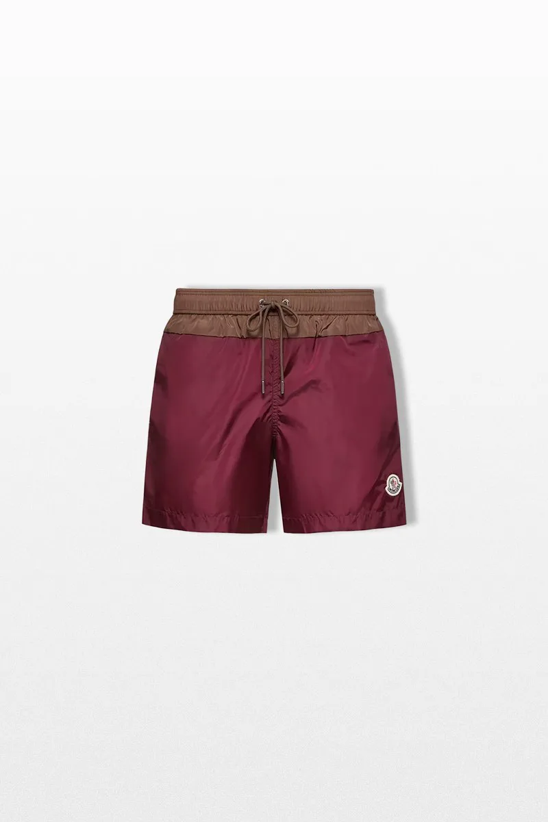 MONCLER Ανδρικό Κόκκινο Contrast Swim Shorts