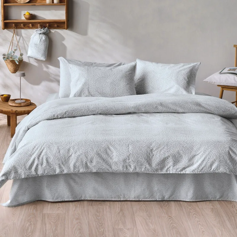 Παπλωματοθήκη Υπέρδιπλη Σετ 225x245 Kentia Posidonia 22 Light Grey