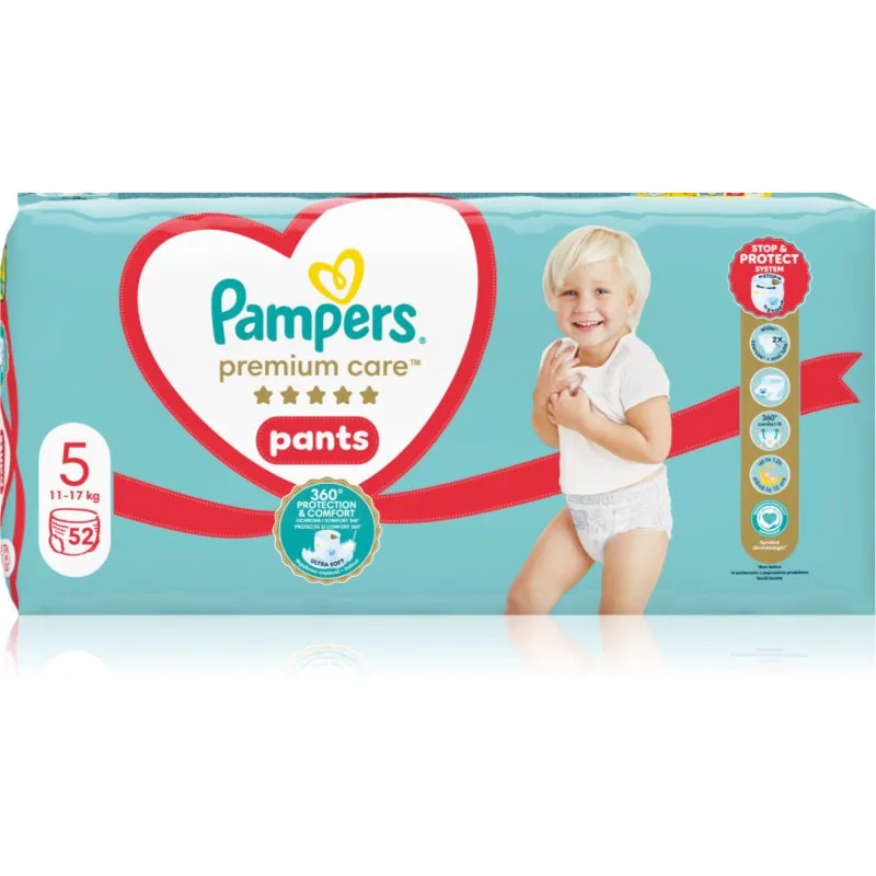 Pampers Premium Care Pants Size 5 πάνα - βρακάκι μιας χρήσης 11-17 kg 52 τμχ