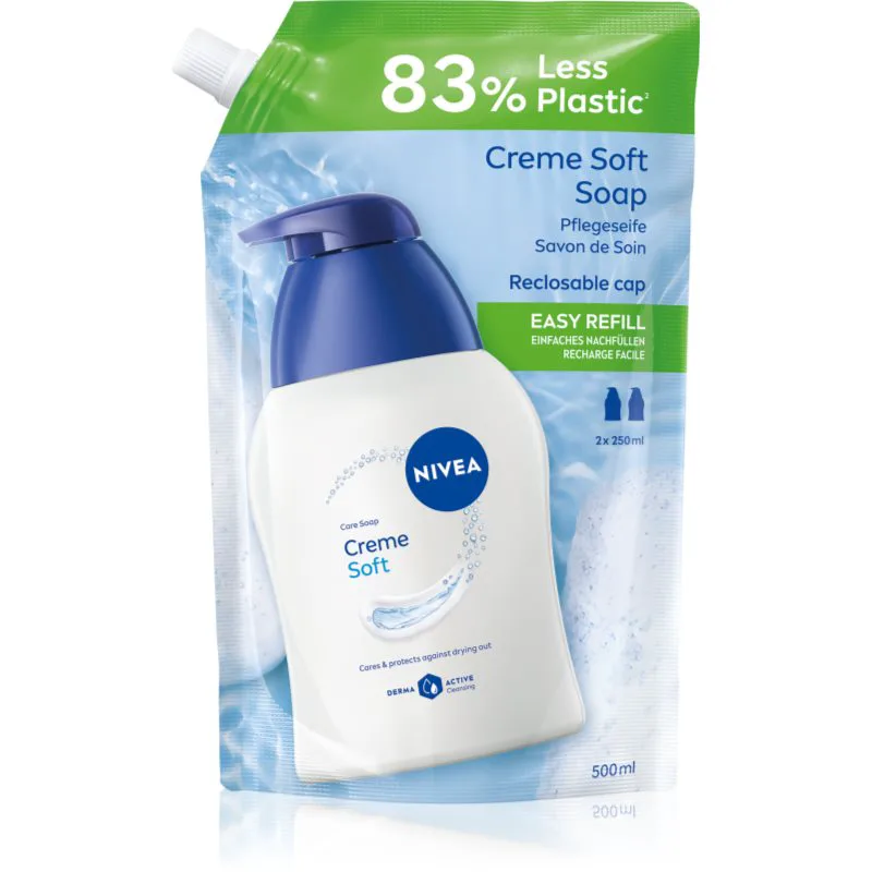 NIVEA Creme Soft υγρό σαπούνι ανταλλακτικό 500 ml