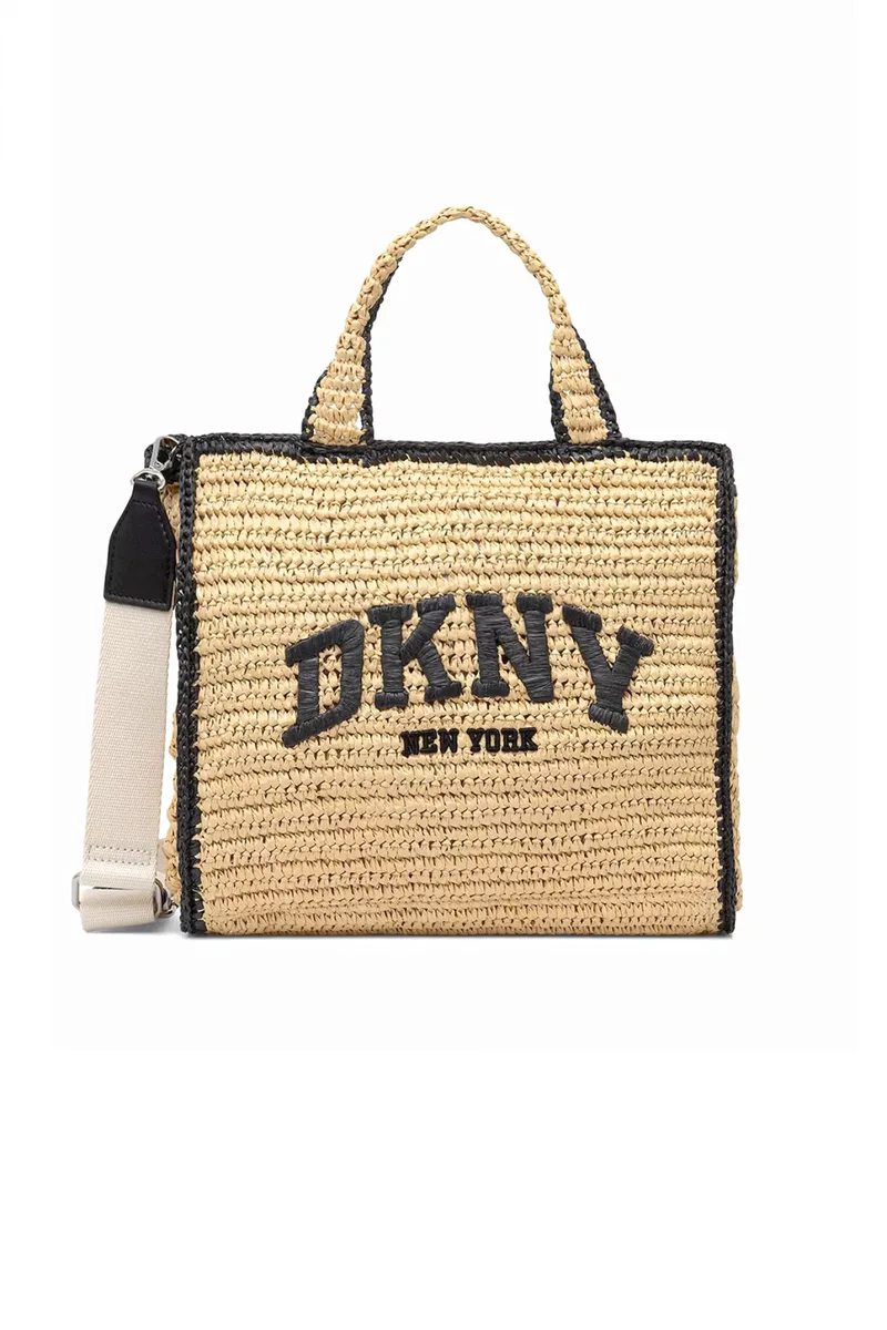 DKNY ΤΣΑΝΤΑ ΧΕΙΡΟΣ/CROSSBODY HADLEE MD TOTE ΨΑΘΑ ΜΠΕΖ-ΜΑΥΡΟ