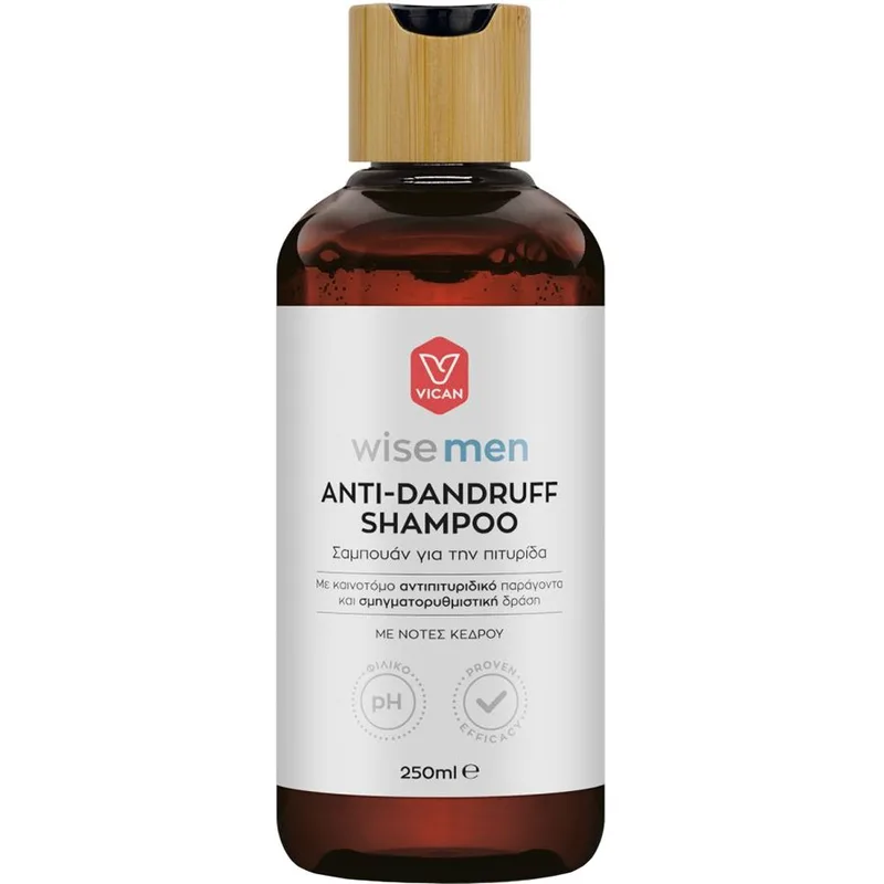Vican Wise Men Anti-dandruff Shampoo Σαμπουάν για την Αντιμετώπιση της Πιτυρίδας με Καινοτόμο Αντιπιτυριδικό Παράγοντα & Σμηγματορυθμιστική Δράση 250ml
