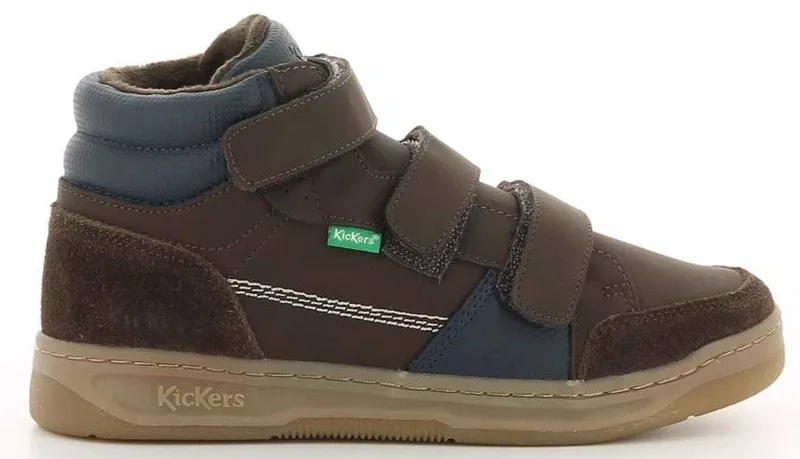 ΜΠΟΤΑΚΙ KICKERS KROISY 910900 ΚΑΦΕ/ΣΚΟΥΡΟ ΜΠΛΕ (EU:33)
