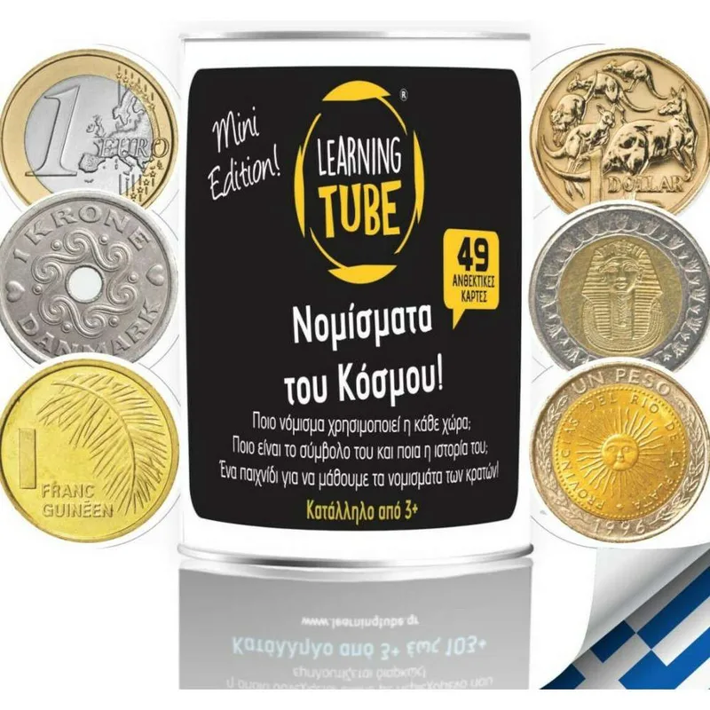 Ktoyz Επιτραπέζιο Παιχνίδι Learning Tube Mini Nομίσμστα του Κόσμου LT-017