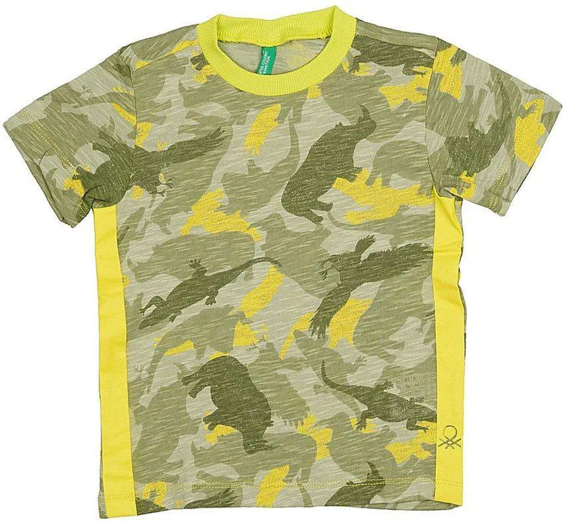 T-SHIRT BENETTON GREEN ROOTS CAMO ΧΑΚΙ (82 CM)-(1-2 ΕΤΩΝ)