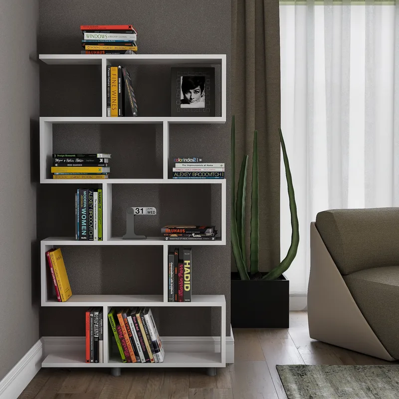 Βιβλιοθήκη Elif - White 854Kln3601 (90x156x20)