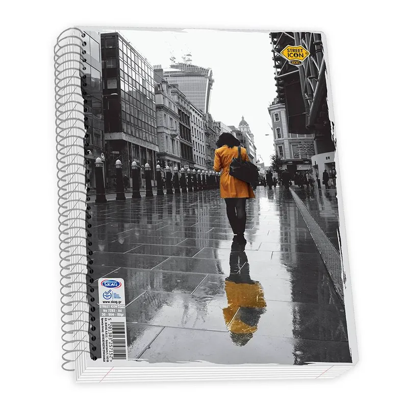 ΤΕΤΡΑΔΙΟ ΣΠΙΡΑΛ STREET ICONS A4 2 ΘΕΜΑΤΩΝ SKAG