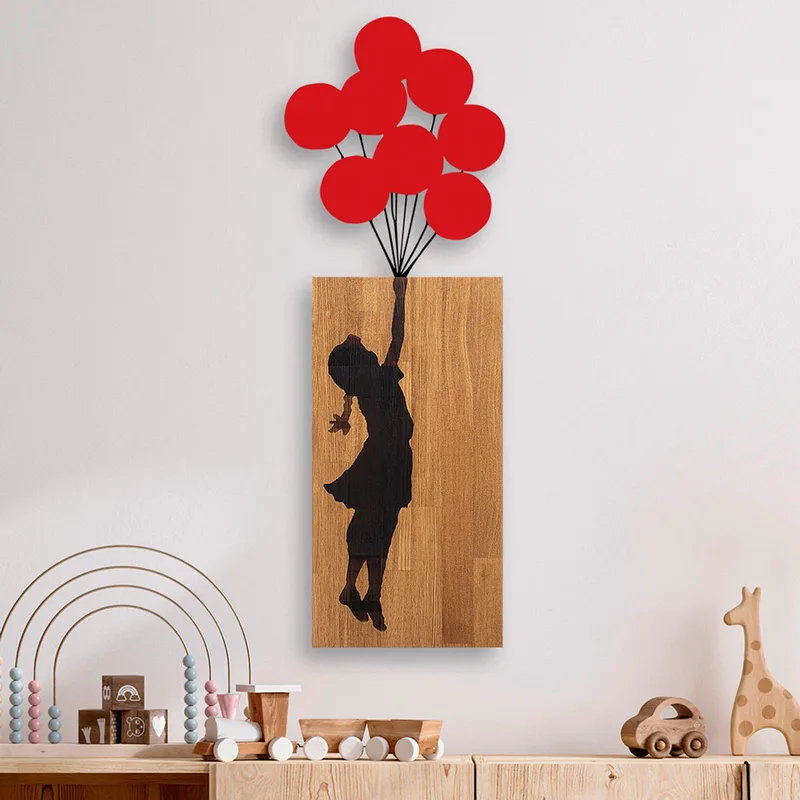Ξύλινο Διακοσμητικό Τοίχου Banksy - 17 891Tnl3150 70x62 cm