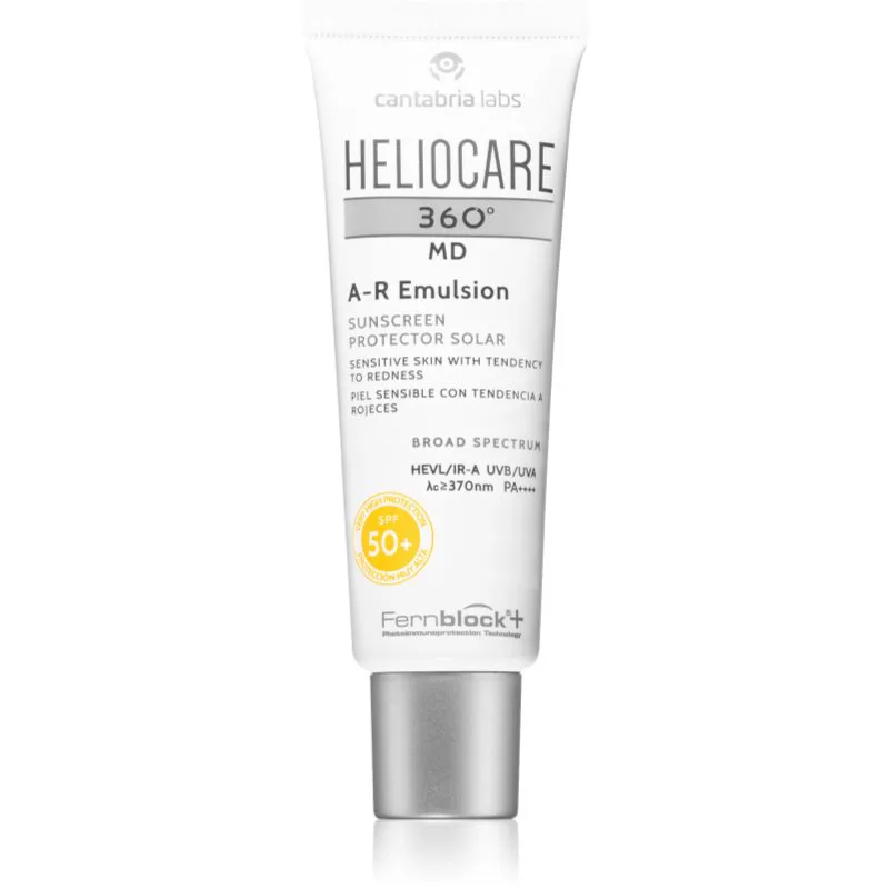 Heliocare 360° MD A-R Emulsion προστατευτικό γαλάκτωμα για ευαίσθητη επιδερμίδα με τάση για ερυθρότητα SPF 50+ 50 ml