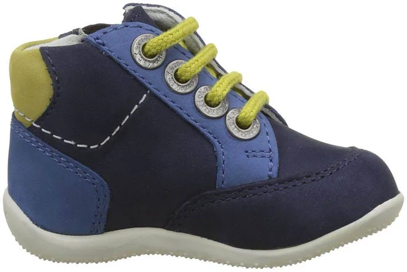 ΠΑΠΟΥΤΣΙ ΜΠΟΤΑΚΙ KICKERS BARTIN ΜΠΛΕ/ΚΙΤΡΙΝΟ (EU:19)