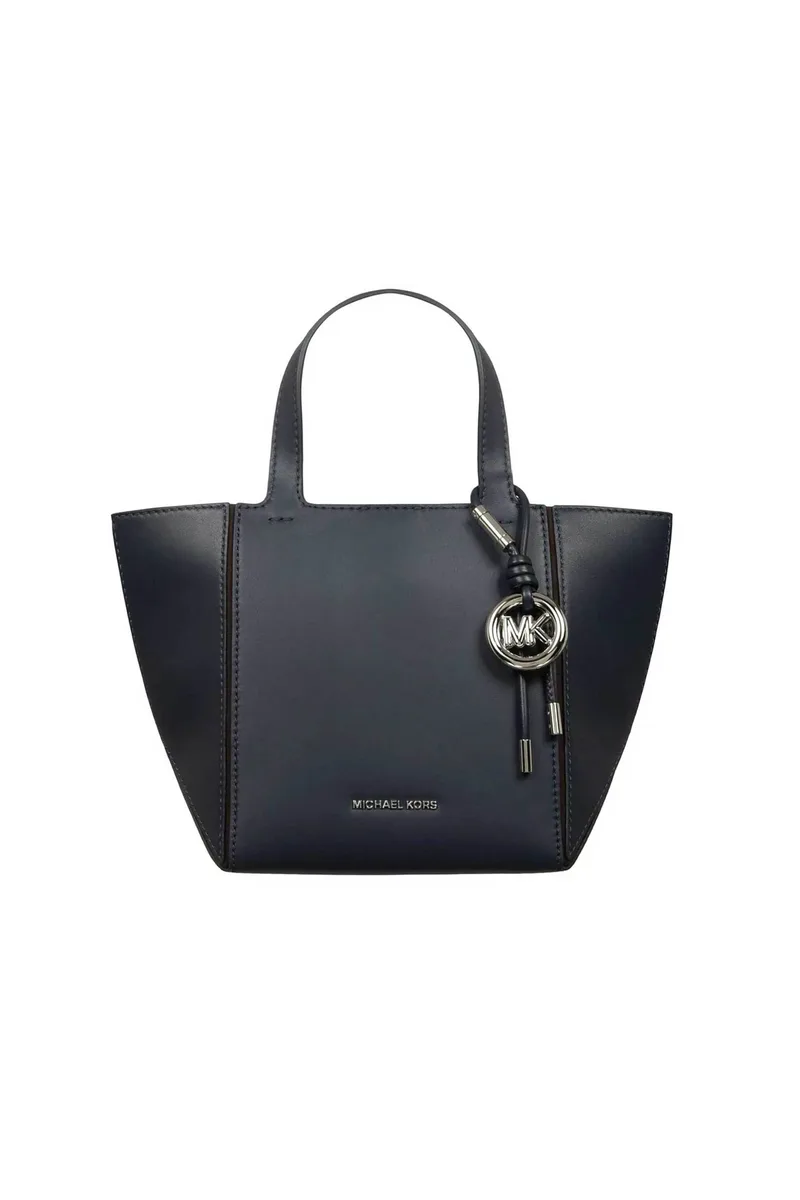 Michael Kors γυναικεία δερμάτινη τσάντα tote "Jordi Small" - 30R6S9JT9L Μπλε Σκούρο