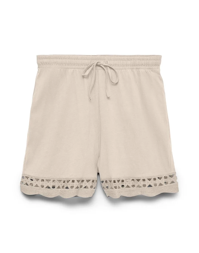 VERO MODA VMGABBY HW SHORTS JRS GA 10339861-Birch Biege