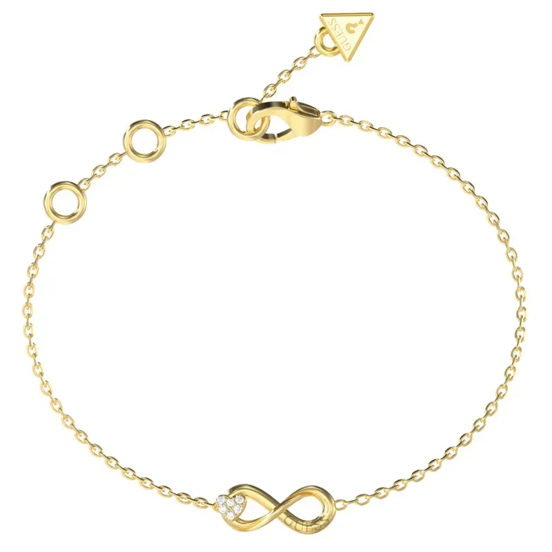 Βραχιόλι με άπειρο Guess Love Bites Χρυσό Stainless Steel JUBB06048JWYGL JUBB06048JWYGL Ατσάλι