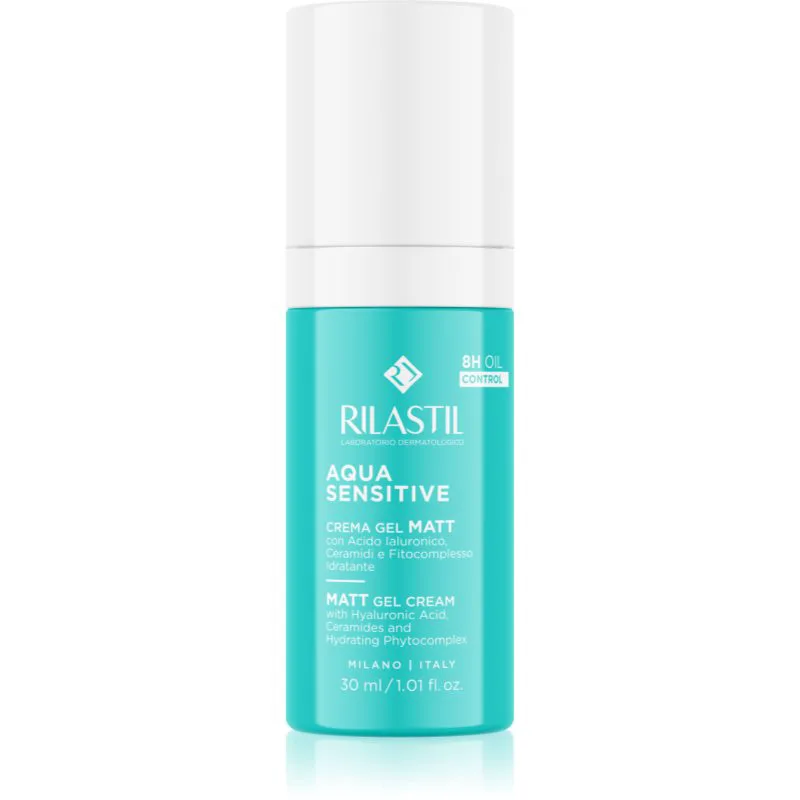 Rilastil Aqua Sensitive ματ τζελ κρέμα με ενυδατικό αποτέλεσμα 30 ml