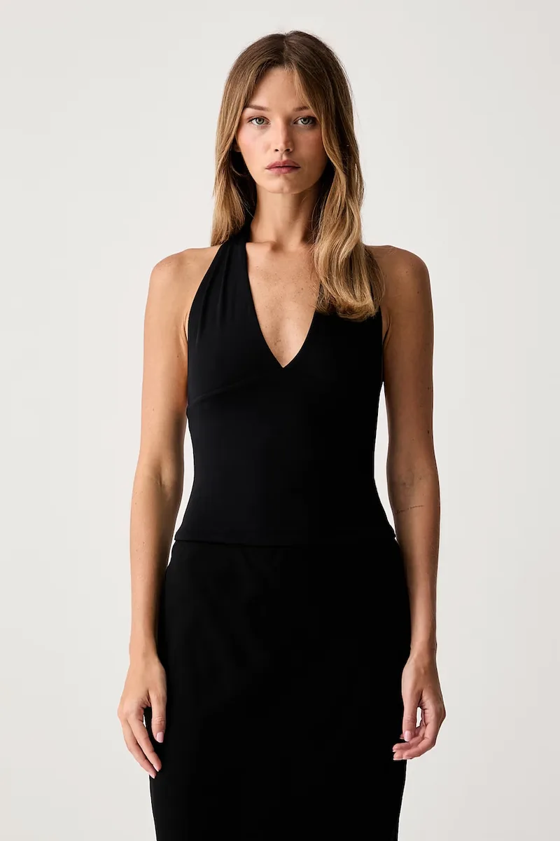 Le Privé τοπ γυναικείο με μοντάλ GINNY TOP NOIR