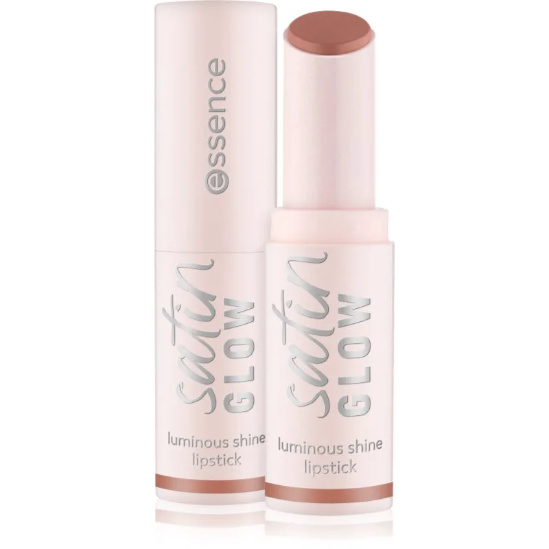 essence satin GLOW Κρεμώδες κραγιόν με σατέν φινίρισμα απόχρωση 01 Whole Latte Love 3.5 γρ