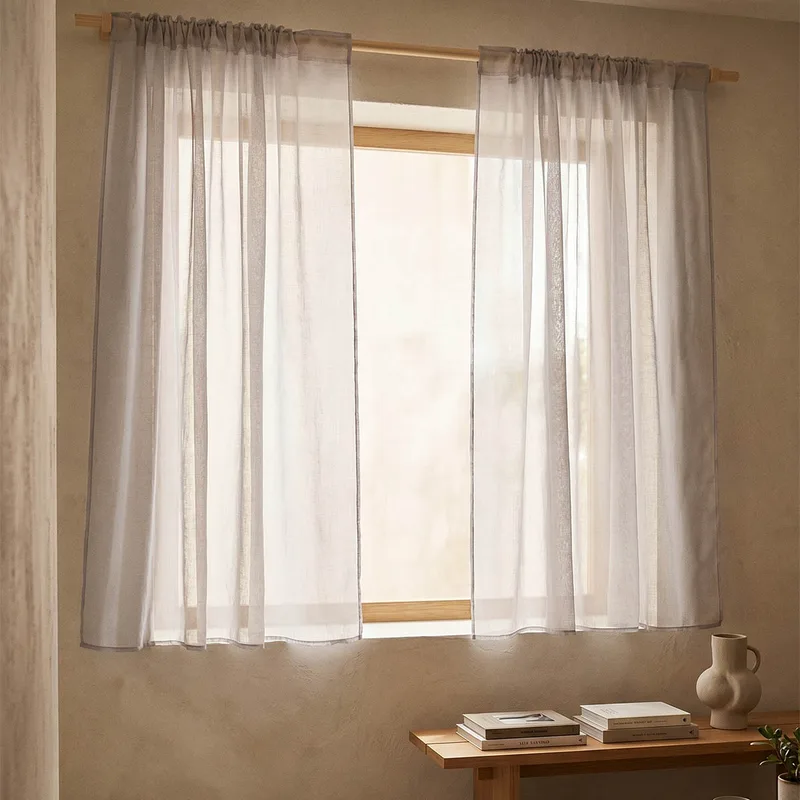 Κουρτίνα Παραθύρου (140x140) Με Τρέσα Easy Home Marimba Grey