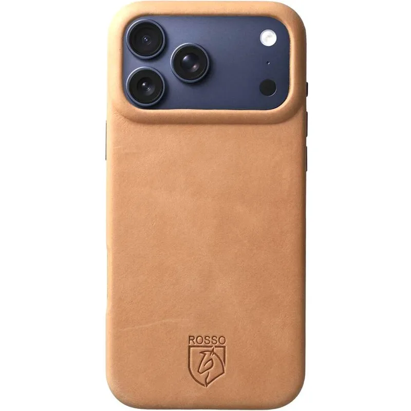 Θήκη iPhone 17 Pro Max Κόκκινο Elite Back Cover Δερμάτινη με MagSafe - Light Brown (8719246484612)