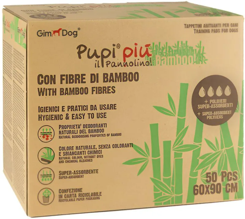ΠΑΝΕΣ ΣΚΥΛΟΥ GIMBORN TRAINING PADS BAMBOO (60X90CM / 50ΤΜΧ)