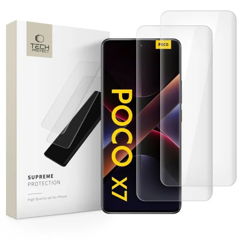 (2 Pack) Tech-Protect UV Glass Xiaomi Redmi Note 14 Pro/Note 14 Pro+ 5G/Poco X7